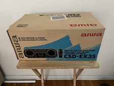 Aiwa CSD-EX35 Boombox CD Cassette Auto Reverse Playback Wireless Remote Control