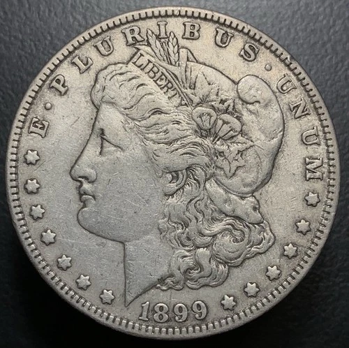 1899 P Philadelphia Mint Morgan Silver Dollar $1 VF/XF KEY DATE 90% Rare US Coin