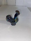 Fenton Iridescent Amethyst Carnival Glass Rooster Figurine, 2 7/8" Tall