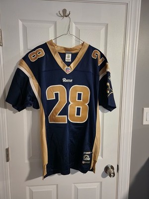 Authentic Vintage Reebok Marshall Faulk St. Louis Rams Helmet Tag Jersey Sz 50