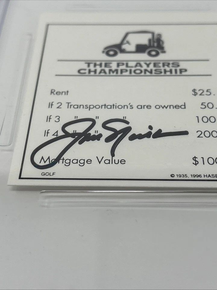 Jack Nicklaus Signed monopoly playing card, PSADNA authenticated and slabbed PGA - Image 3 of 4