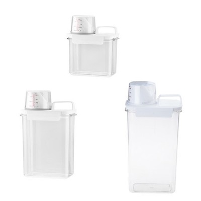 Laundry Detergent Storage Box with Handle and Lid Sub-Bottling Washing Powder