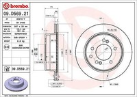 2X Brembo Bremsscheibe Hinterachse FüR Ssangyong