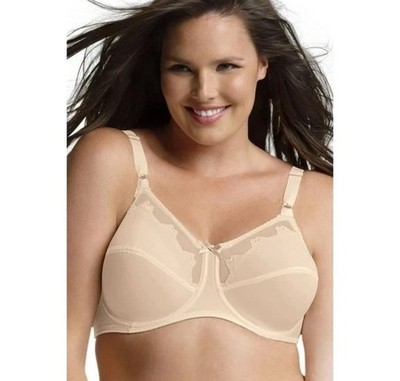 Bali Full Frame Coverage Flower Cream Lace Unpadded Underwire Bra 36DD 0180 NWT