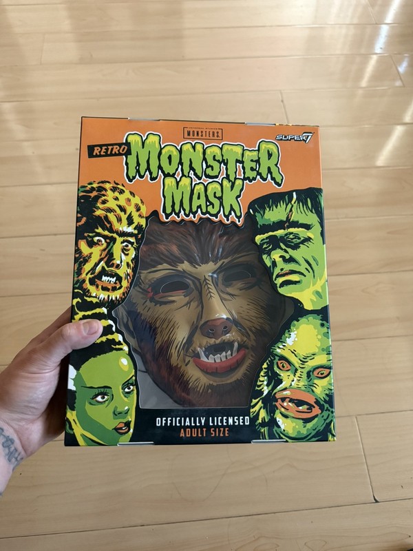 Super7 The Wolf Man (Brown) Universal Monsters Retro Mask Adult Size Monster