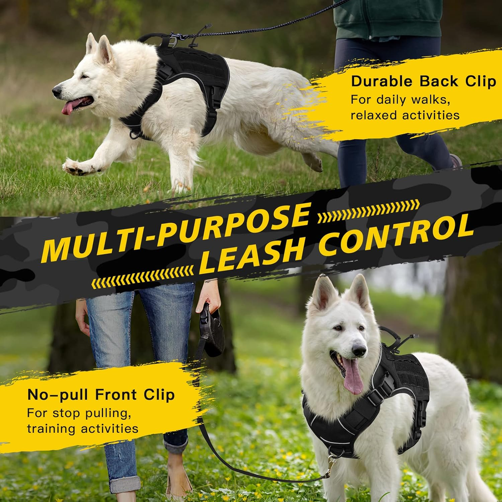 Dog Harness for Large Dogs Heavy Duty, No Pull Tactical Dog Harne
