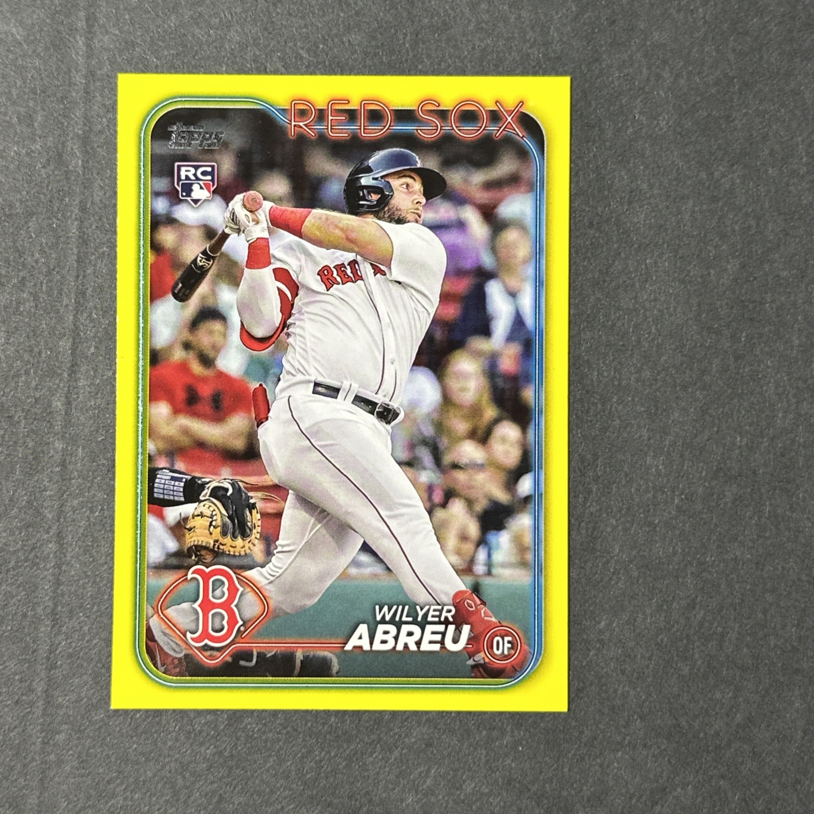 2024 Topps #672 Wilyer Abreu RC Boston Red Sox Yellow Parallel