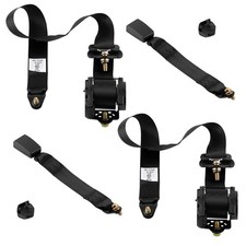 2x Cintura di Sicurezza Automatica 3 Punti Universale Frusta 300 cm con Esame E