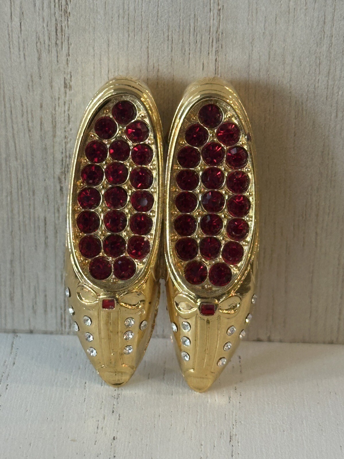Signed EDGAR BEREBI "Remembrance" Ruby Rhinestone… - image 1