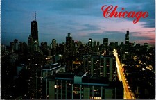 Postcard Chicago Illinois - Northside - John Hancock & Sears (Willis) Tower -