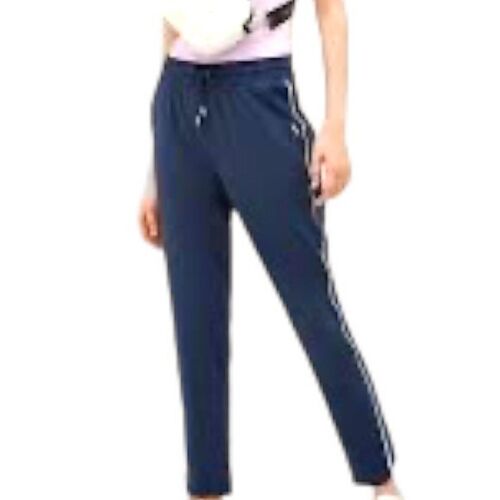 Liu-Jo Milano Pull On Pant Sz S Navy Blue Crepe Joggers Trousers Side Pockets  - Picture 1 of 15