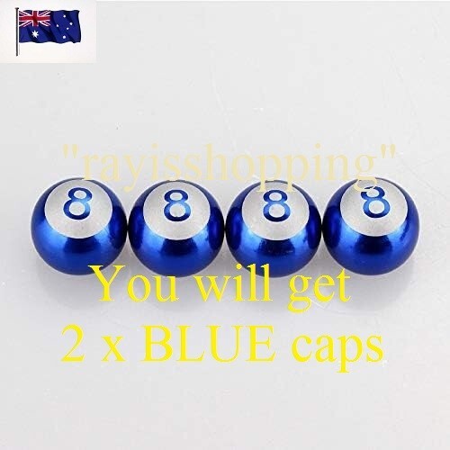 Choose Amount & Colour, 8 BALL Shaped SCHRADER Size Valve Caps, Bicycle Car Cap - Picture 10 of 80