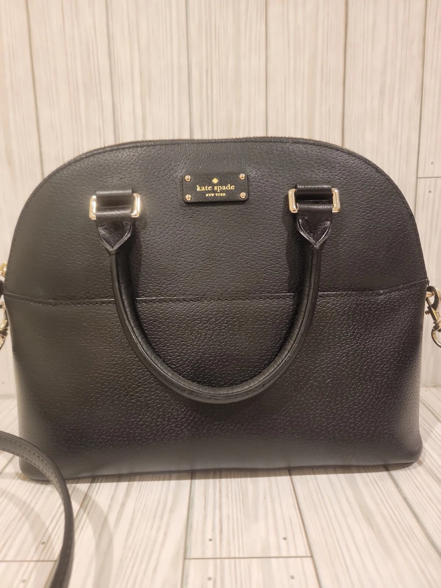 Kate Spade Grove Street Carli Black Leather Cross Body Bag 12x10 and wallet 1