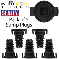Image of Sealey Plastic Sump Plug For Ford EcoBoost Oil Drain Service Pack of 5 1830727