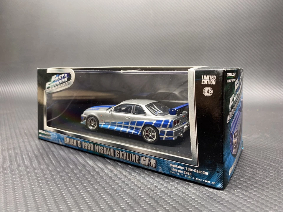 Nissan Skyline GT-R 1999 Greenlight 2 Fast 2 Furious Brian's 1/43 muy buen estado R34 Foto 2 de 4