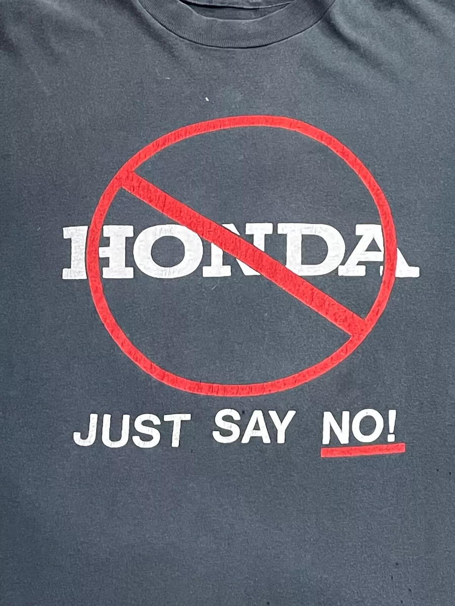 Vintage 80s Sturgis Black Hills HONDA just say no T shirt size large BIKERS ONLY