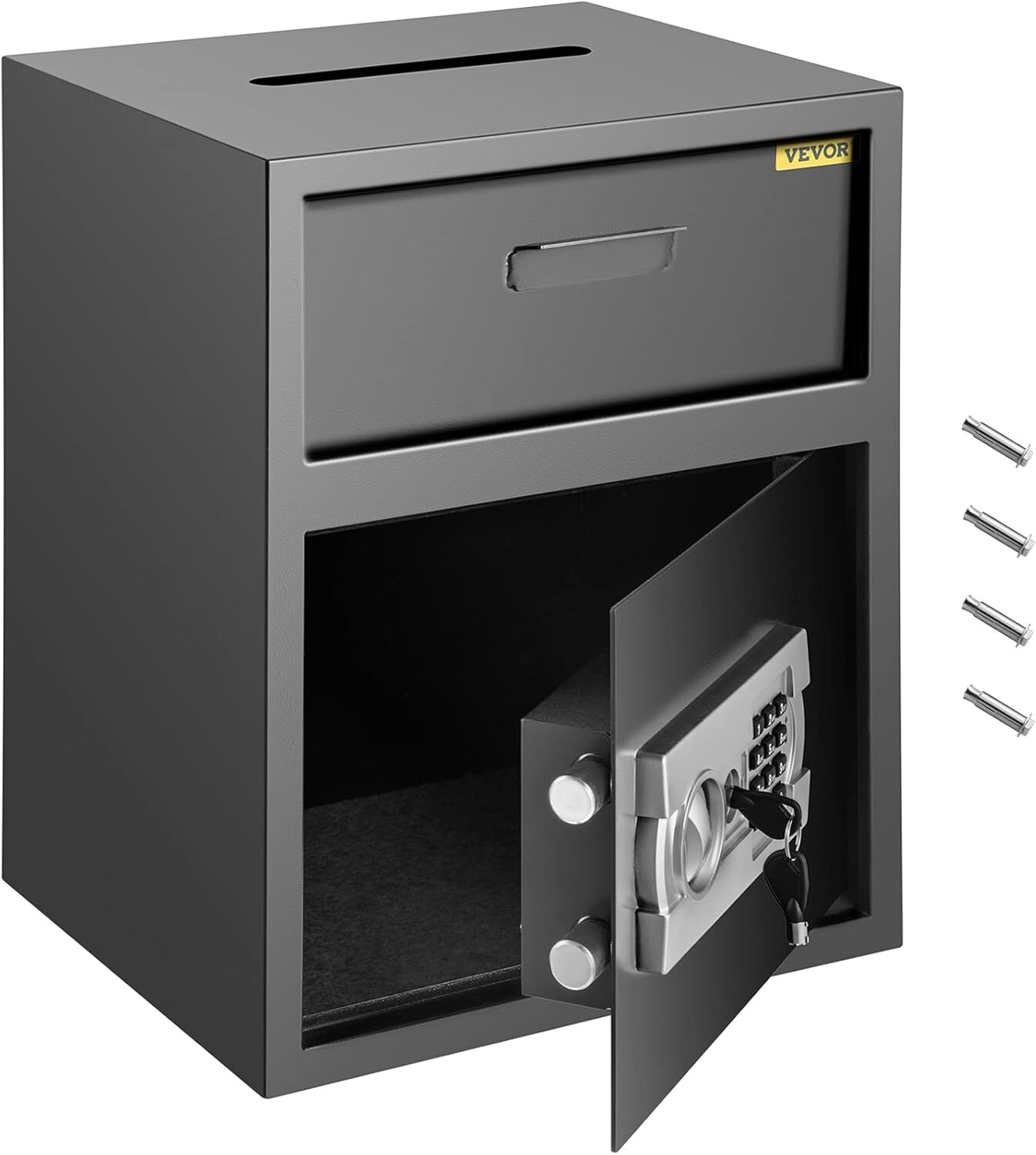 Large Digital Safe with Keypad, Drop Slot & Backup Keys