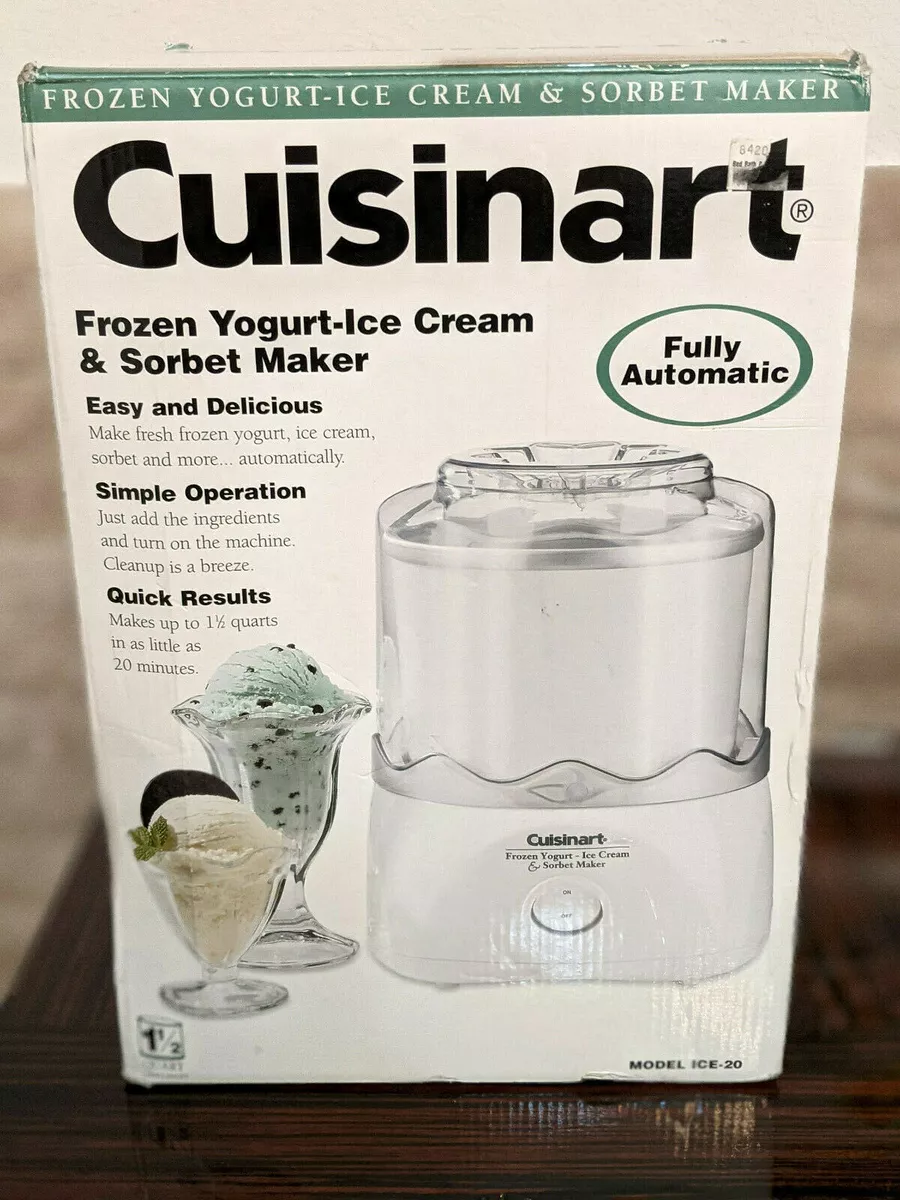 Cuisinart Frozen Ice Cream Yogurt And Sorbet Maker 1.5 QT Fully Automatic  NEW