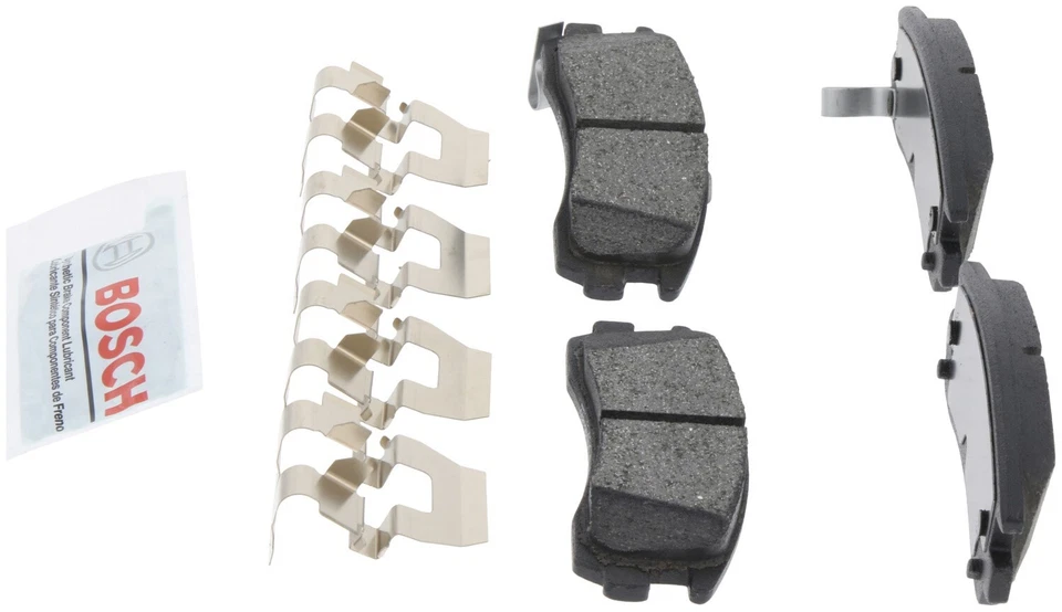 Pastilhas de freio de cerâmica azul com ferragens traseiras Pontiac Montana Bosch 1999-2002 - Imagem 3 de 4