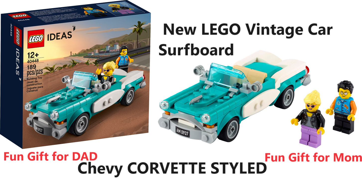New LEGO Car CORVETTLE STYLED Grease Movie Get Away LEATHER Jacket Mom Dad Gift