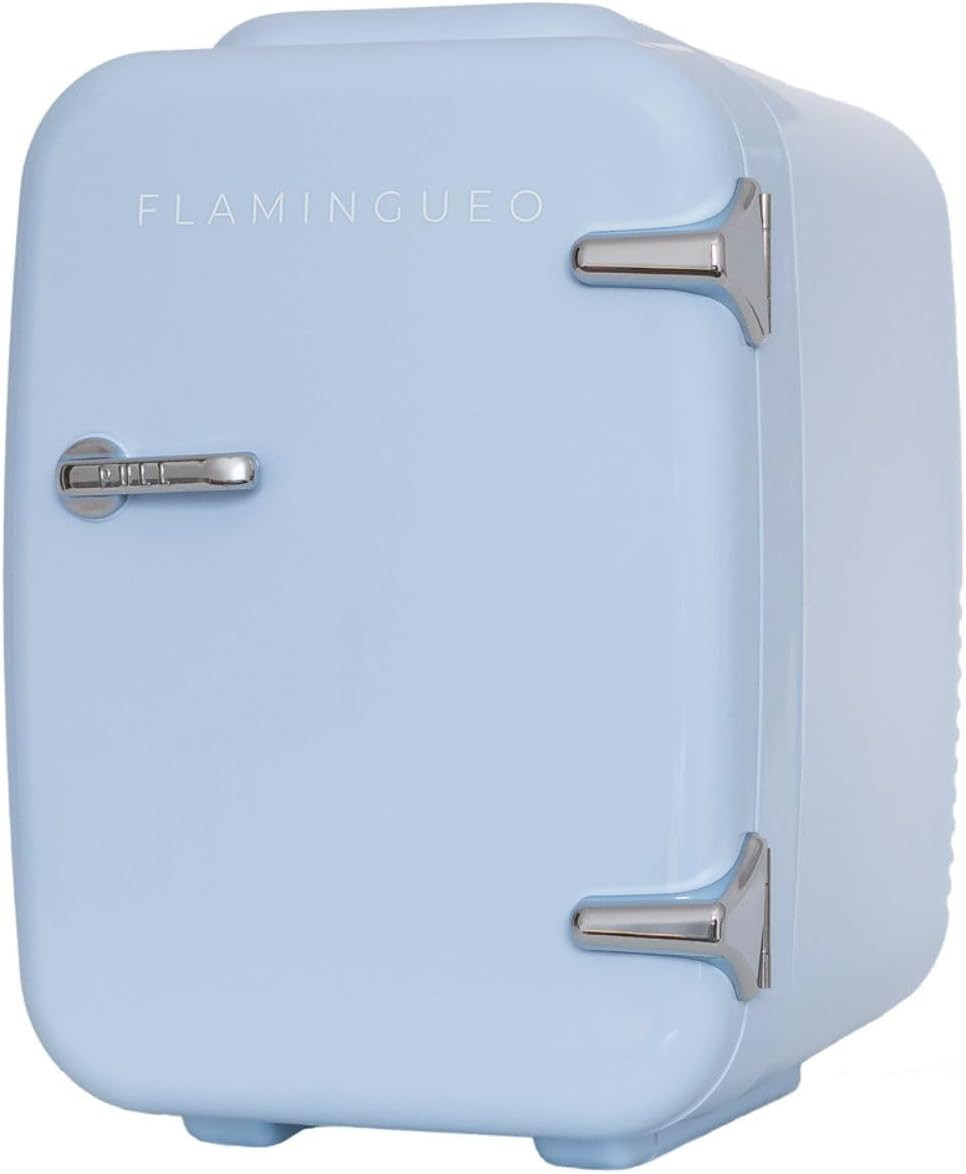 Mini frigo de chambre silencieux blanc pour soins cosmétiques et boissons de nuit