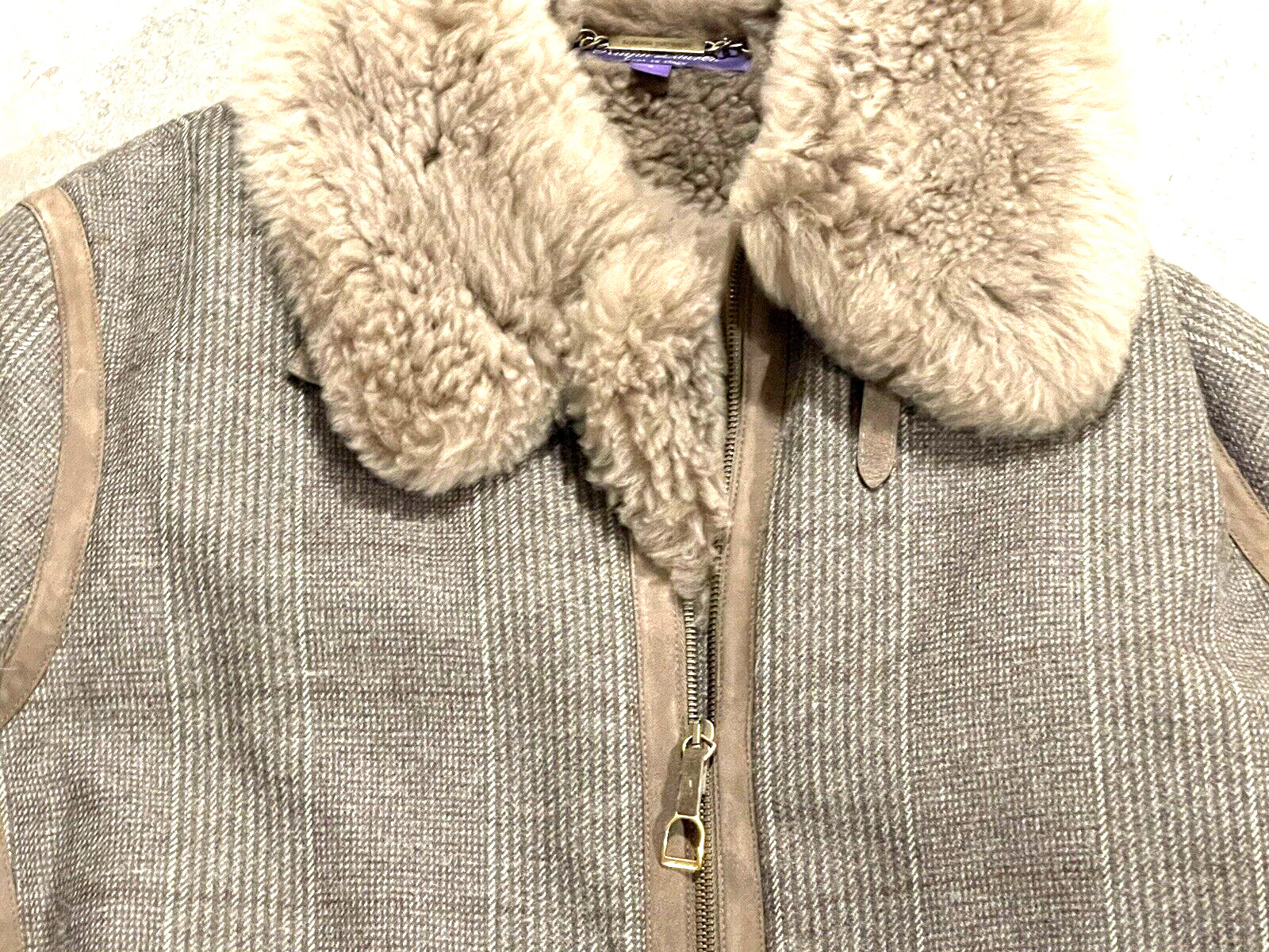 Ralph Lauren Purple Label Collection Runway Shearling Fur Leather Jacket Coat 8 image 3