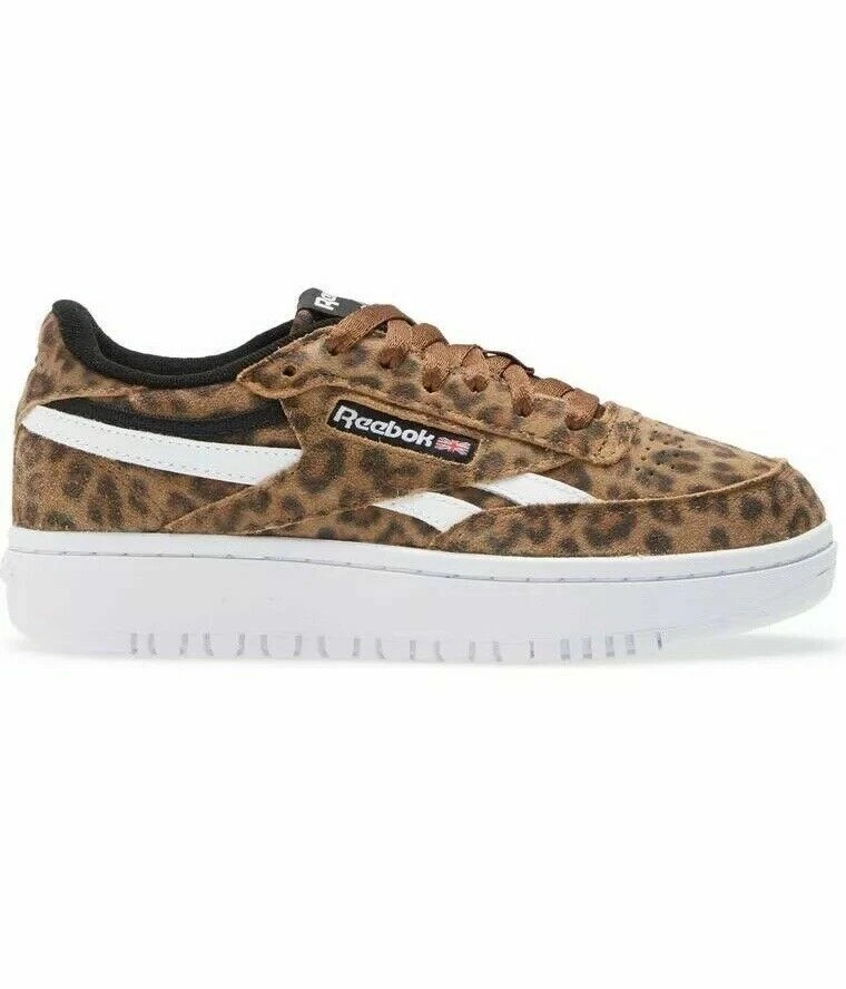 Lull at ringe Snart Women Reebok Club C Double Revenge Leopard Print Shoes Brown Black White  FW7952 | eBay