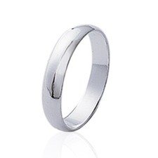 Bague alliance large mariage homme - argent massif 925/000 rhodié