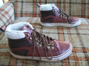 brown leather vans womens