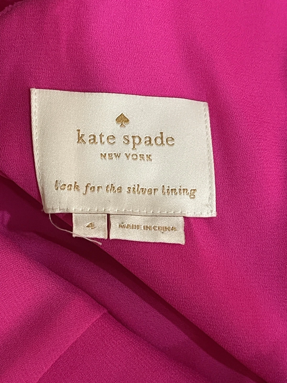 Mini abito rosa neon Kate Spade Ruffle Fit & Flare taglia 4 festa ballo