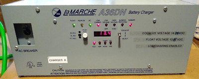 LAMARCHE A36DN-20-12V-A1-6L 12V Battery Charger, 19'' Rack Mount, 120 VAC, 6 Cell