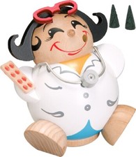 Dekoracja bożonarodzeniowa Rudawy Figura kulowa Wędzarniarz Lekarz Drewno 11 cm