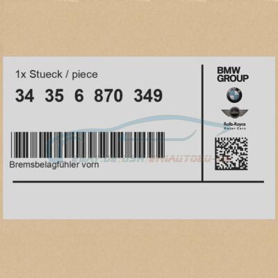 Original BMW 34356870349 - Bremsbelagfühler vorn | eBay 