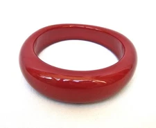 Vintage Bakelite bracelet Amber Lava Catalin jewelry Test Simichrome polish