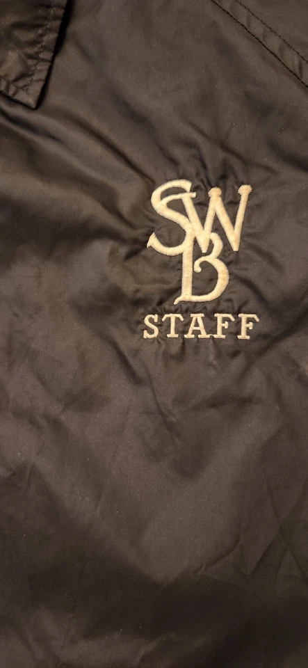 Cortavientos vintage SCRANTON-WILKES-BARRE RED BARONS Railriders Coach STAFF XL C Foto 4 de 4