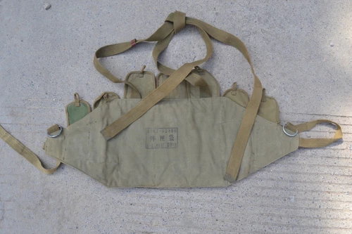 Chicom Chinese T56 7.62 "五六式" Chest Rig Munizioni Pouch Bandolier 1979 - Foto 5 di 6