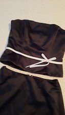 EXC Vintage 2 PIECE Alfred Angelo women 9 10 PROM formal DRESS Strapless black