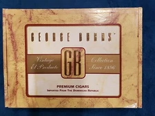 Georg Burns Cigar Box 25 Double Corona Premium Vintage El Producto, Box Only