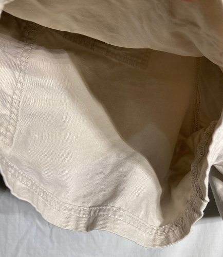 Vntg Zeppelin 100% Cotton Casual Cargo Jean Shorts Men's Cream  34 defects - Picture 12 of 15