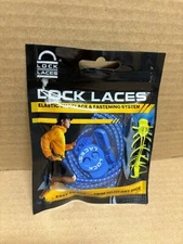 Lock Laces Elastic Shoelace & Fastening System Blue - New