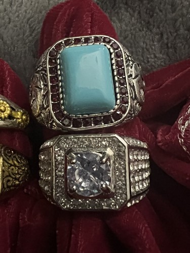 mens rings Lot Of 4 Rings Size 10 Mix Rings - Picture 3 of 5