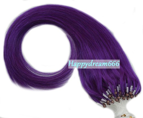 Micro Ring Loop Tip Remy Human Hair Extensions Silky Straight Micro Bead Link US - Picture 57 of 84