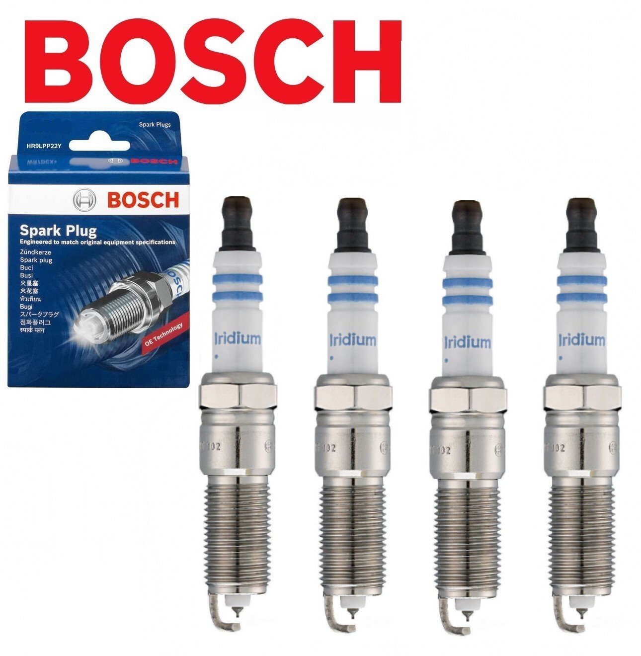 NEW 4 X BOSCH 9611 Spark Plug-OE Fine Wire Iridium For Buick, Chevrolet