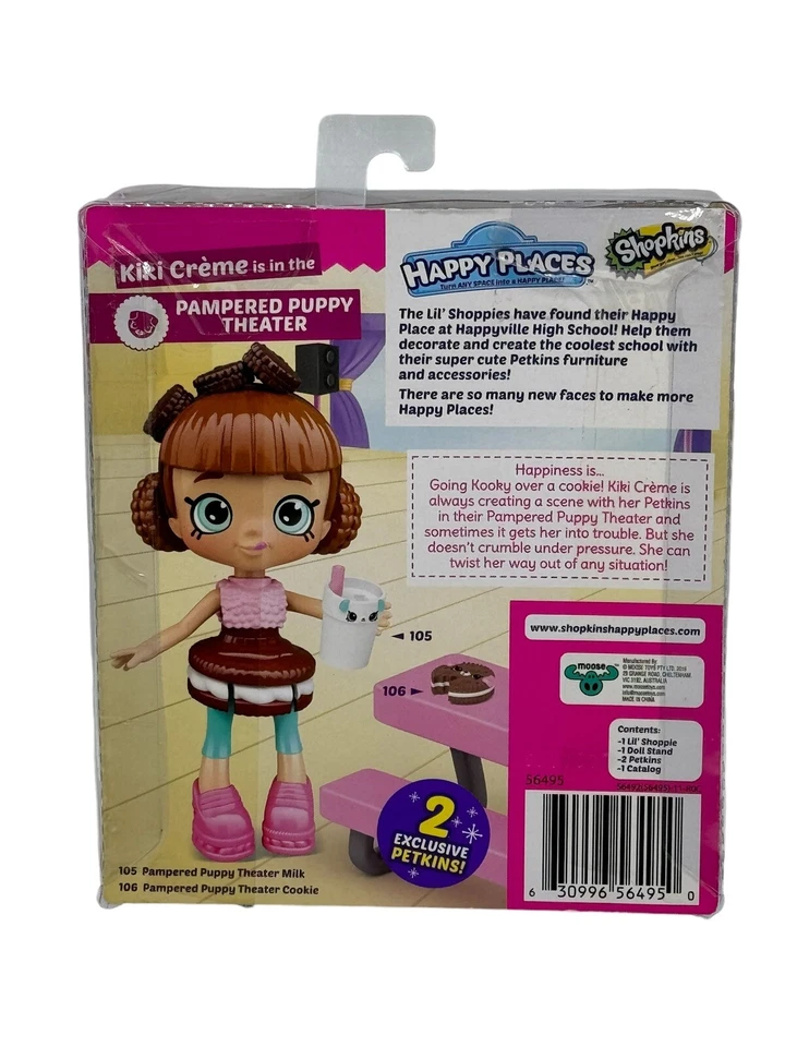 Shopkins Happy Places Pampered Puppy Theater *KIKI CREME* Lil' Shoppie Pack 5+ Foto 2 de 3