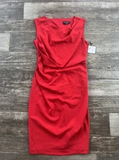 NWT Laundryby Shelli Segal Sheath Red  Dress Size 12 Christmas Valentines Party
