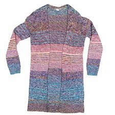 GAP For Good Womens Cardigan Sweater Striped Open Front Knit Size S