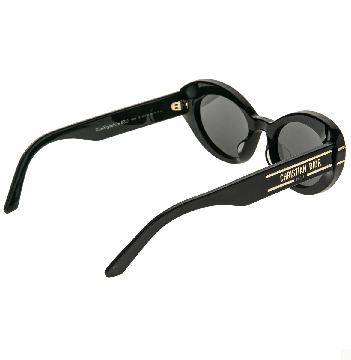 CHRISTIAN DIOR SIGNATURE Unisex Black DIORSIGNATURE B3U Oval CHRISTIAN DIOR SIGNATURE Unisex Black DIORSIGNATURE B3U Oval