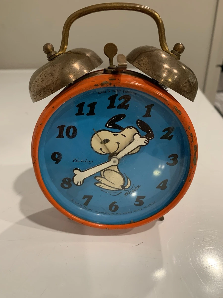 Vintage Orange Snoopy Mechanical Wind Up Alarm 1970 | eBay