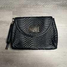 Versace Clutch Wristlet Textured Purse Small Bag Gold Hardware 