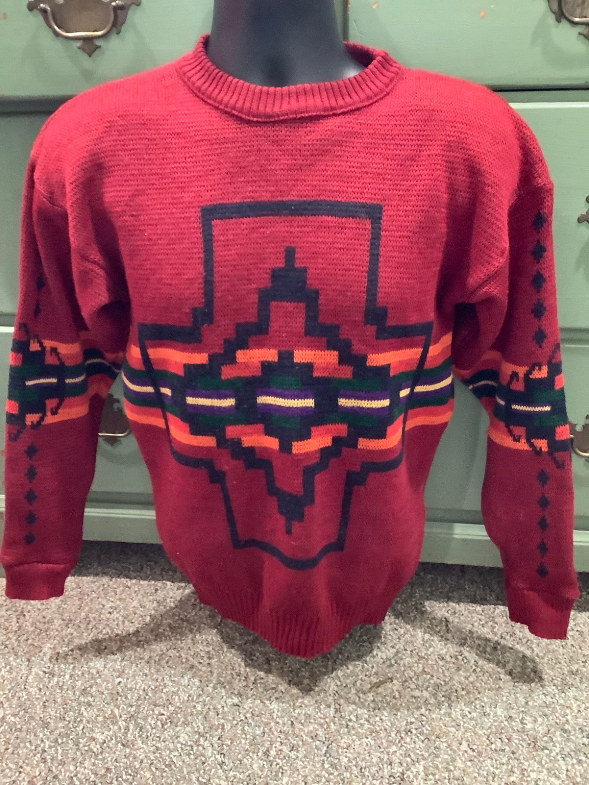 Pendleton sweater Red Chief Joseph Pattern Wool U… - image 8